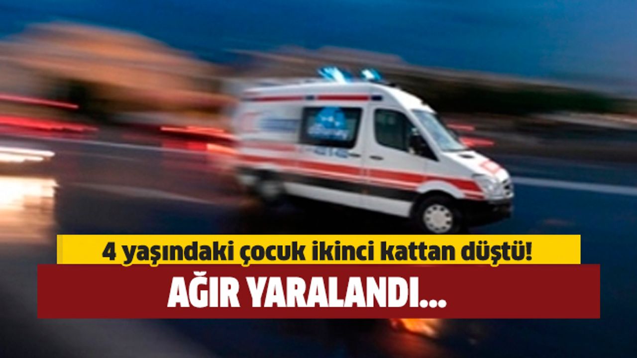 Erdemli’de 2. kattan düşen çocuk ağır yaralandı!
