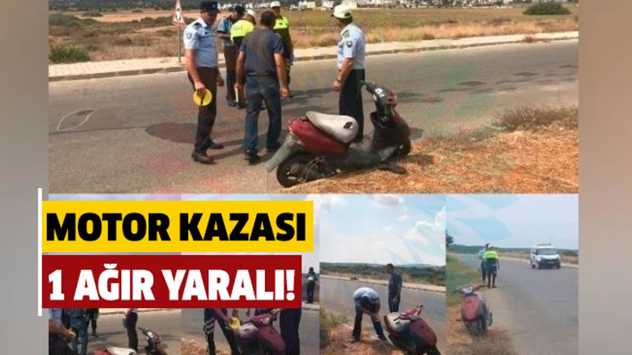 Bafra’da motor kazası: 1 ağır yaralı