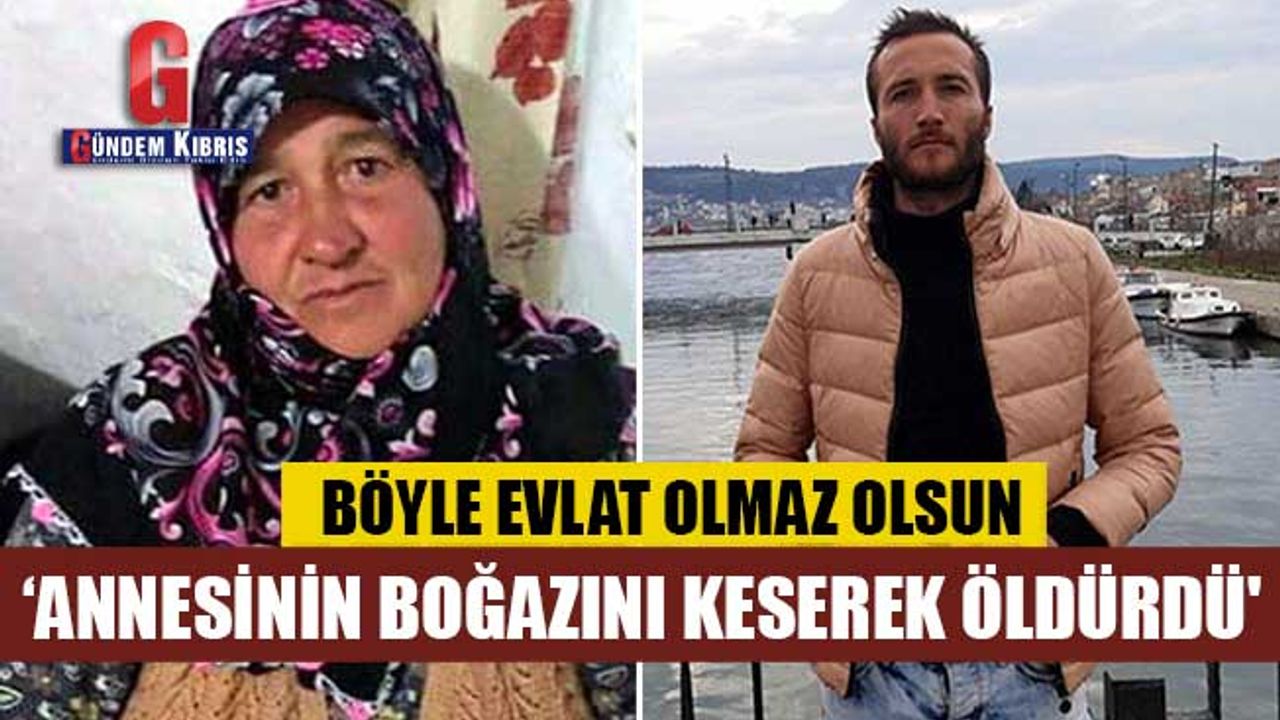 'Annesinin başına taşla vurup, boğazını keserek öldürdü'