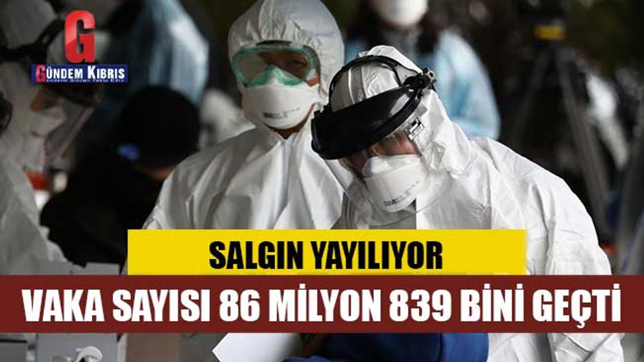 Dünya genelinde Kovid-19 tespit edilen kişi sayısı 86 milyon 839 bini geçti