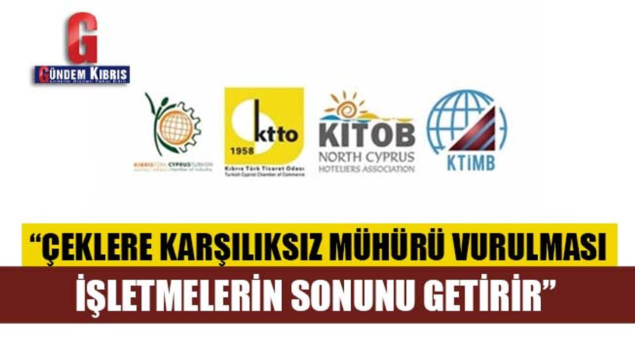 EKONOMİK ÖRGÜTLER PLATFORMU ÇEKLER KONUSUNDA ACİL ÖNLEM TALEP ETTİ