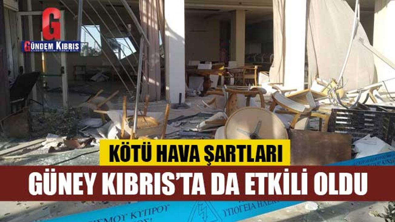 Kötü hava şartları Güney Kıbrıs’ta da etkili oldu
