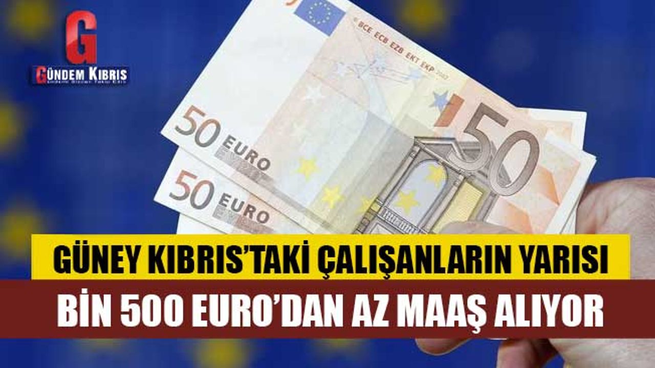 Güney Kıbrıs’taki Çalışanların Yarısı Bin 500 Euro’dan Az Maaş Alıyor