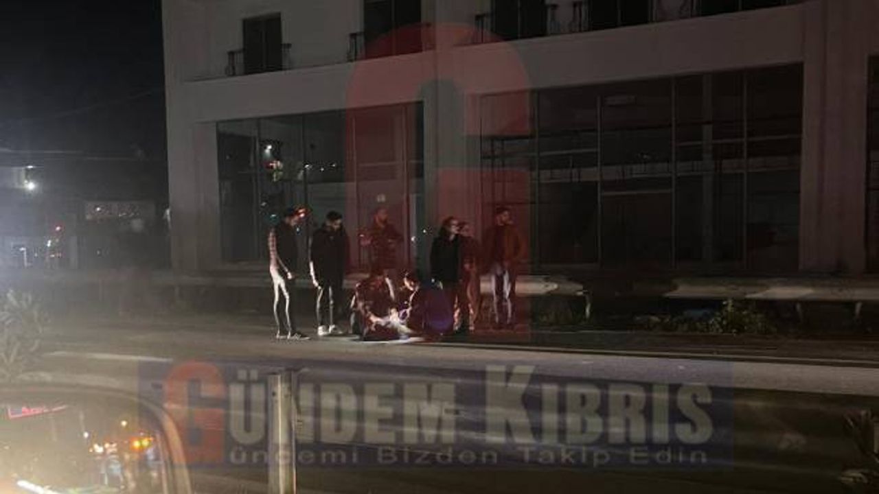 Girne Çevre Yolu’nda kaza: Yaya yaralandı!