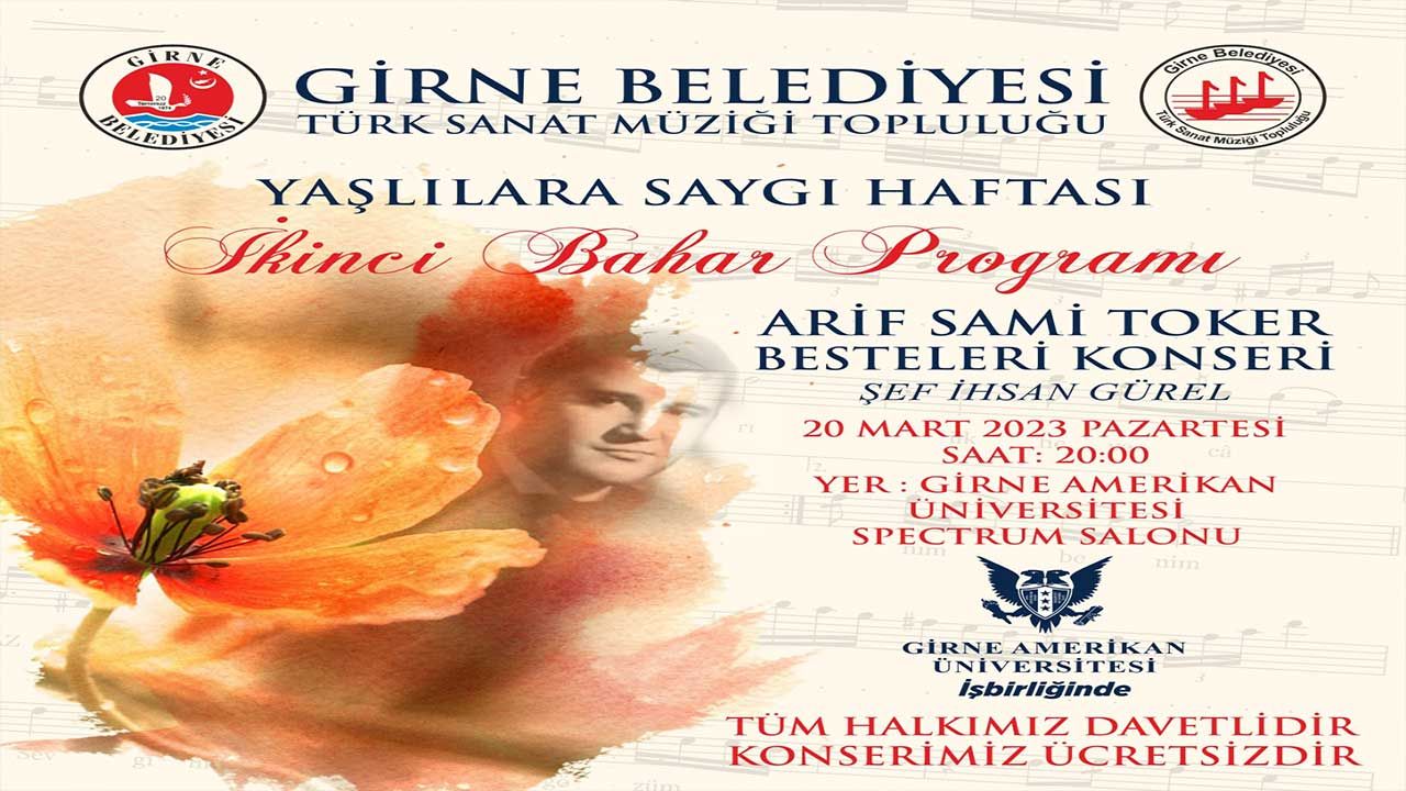 Girne Belediyesi Yaşlılar Haftası nedeniyle bu akşam konser düzenliyor