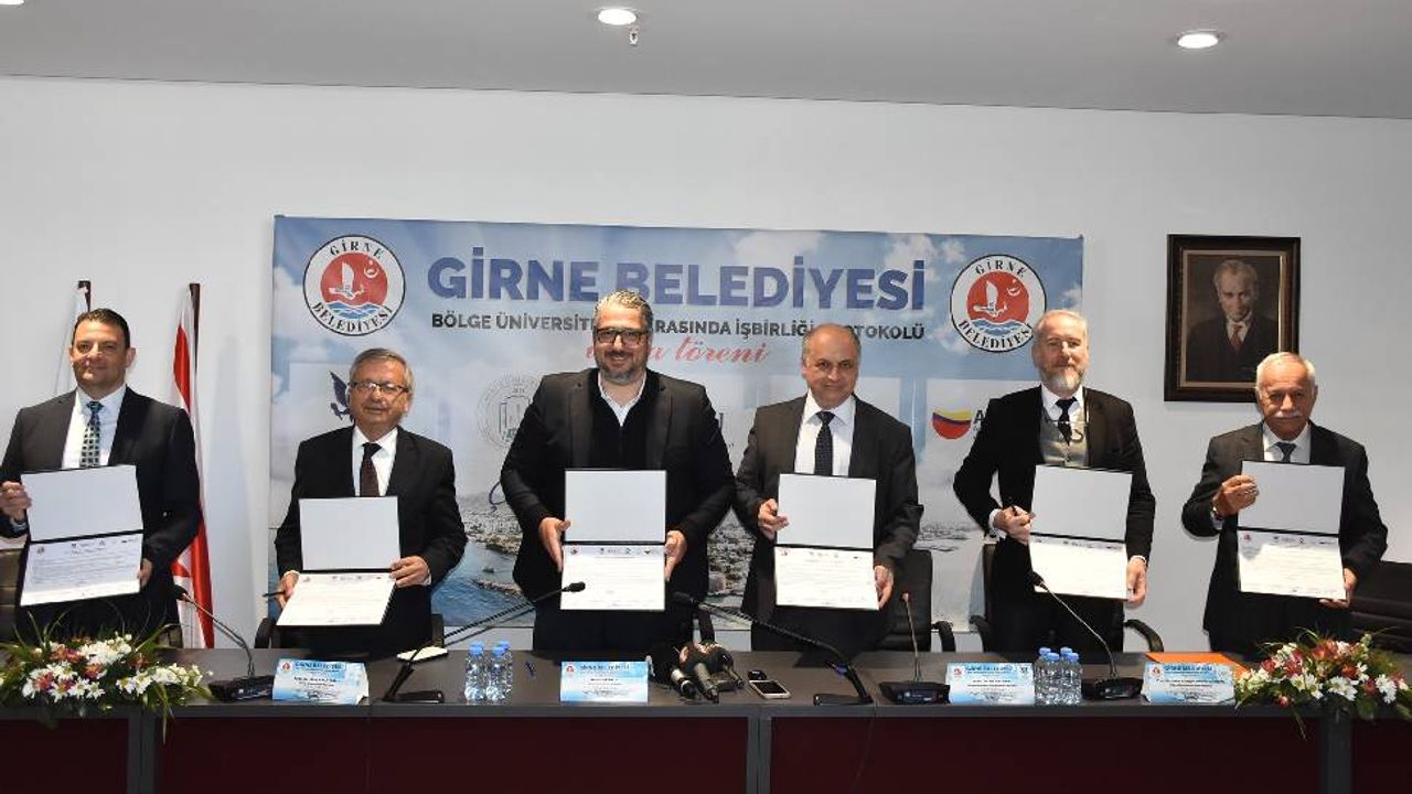 Girne Belediyesi ile 5 üniversite arasında iş birliği protokolü