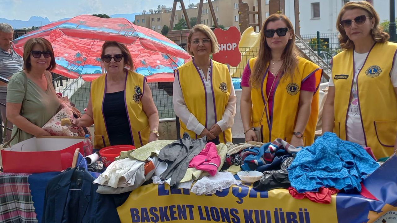 Lefkoşa Başkent Lions Kulübü Açık Pazar’da kermes düzenledi