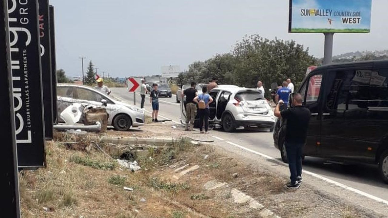 Girne-Tatlısu Anayolu’nda kaza: 2 yaralı