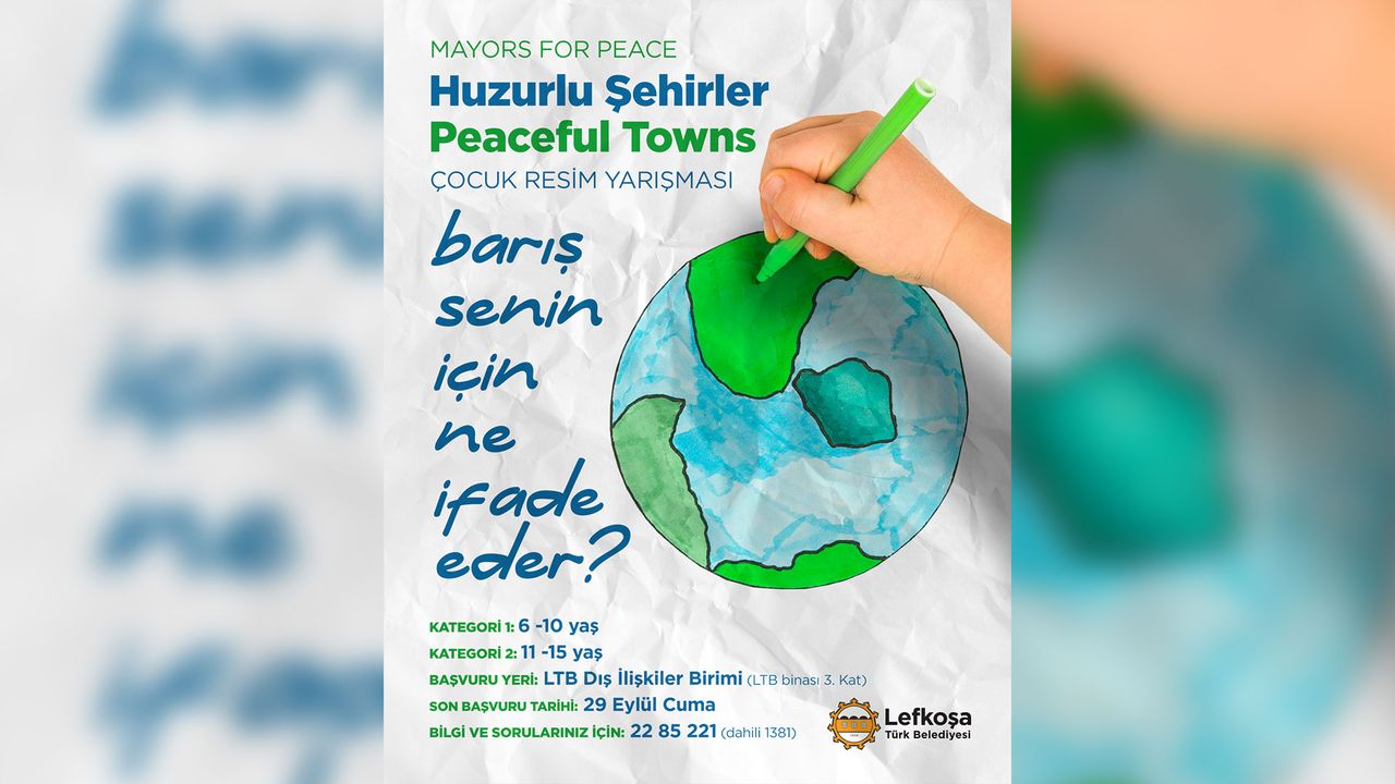 Mayors for Peace örgütü, Çocuk Resim Yarışması “Huzurlu Şehirler 2023” etkinliği düzenliyor