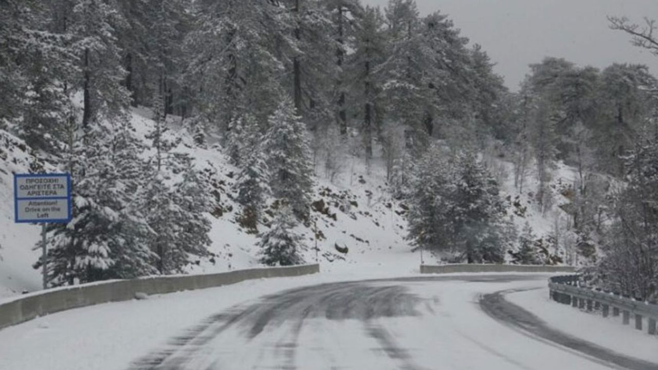 Trodos'ta 3 gün kar yağması bekleniyor