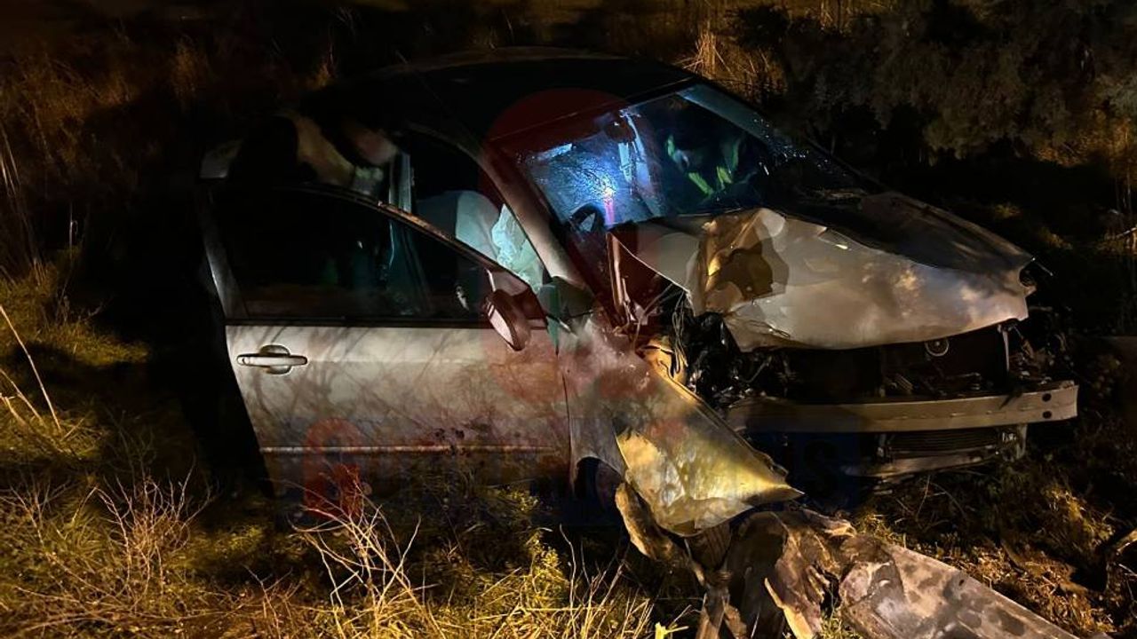 Lefkoşa-Girne ana yolunda korkutan kaza: 1 yaralı