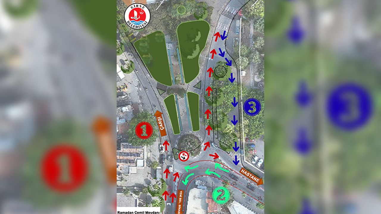 Girne Belediyesi, Ramadan Cemil Meydanı’nda düzenleme çalışması başlattı