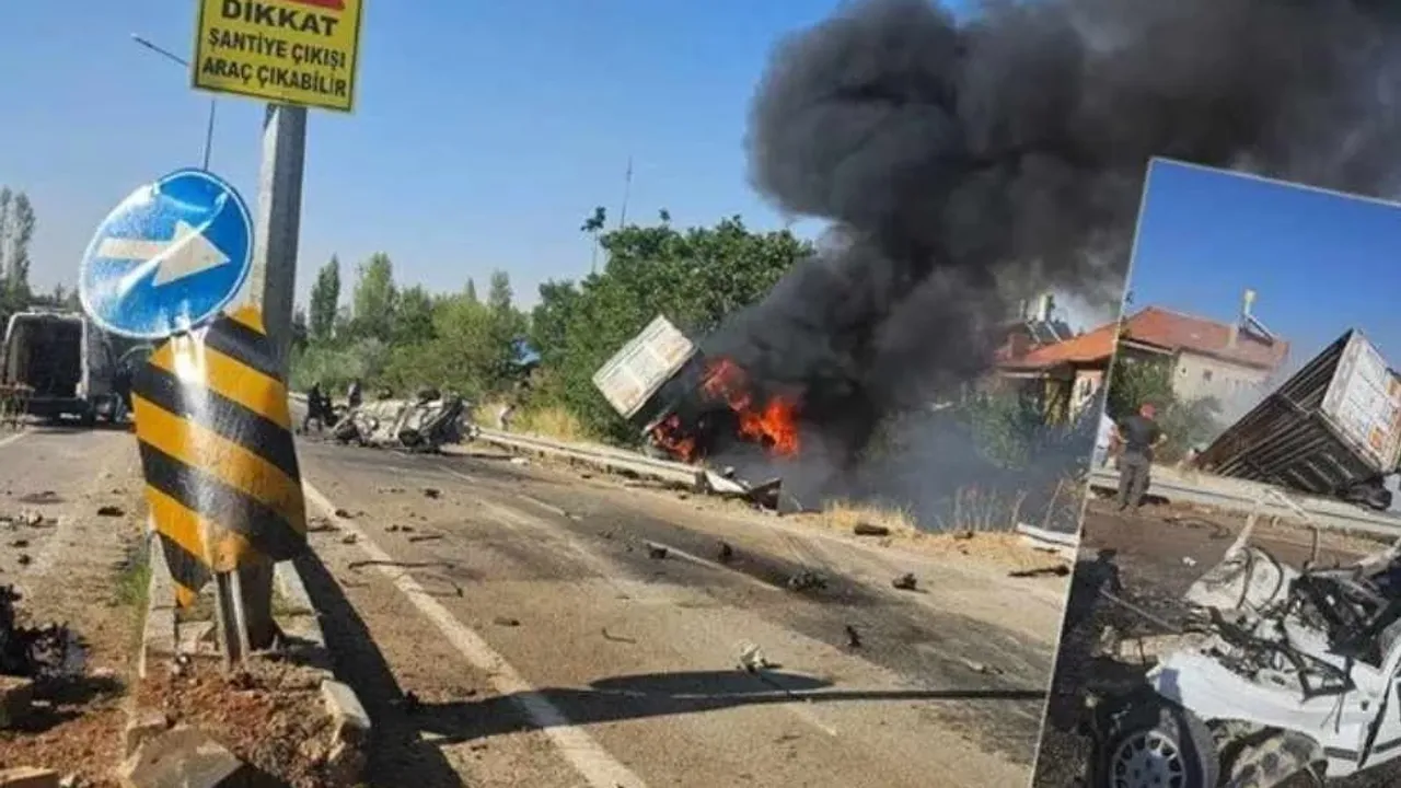 Konya'da kaza: Yangın çıktı, üç kişi öldü