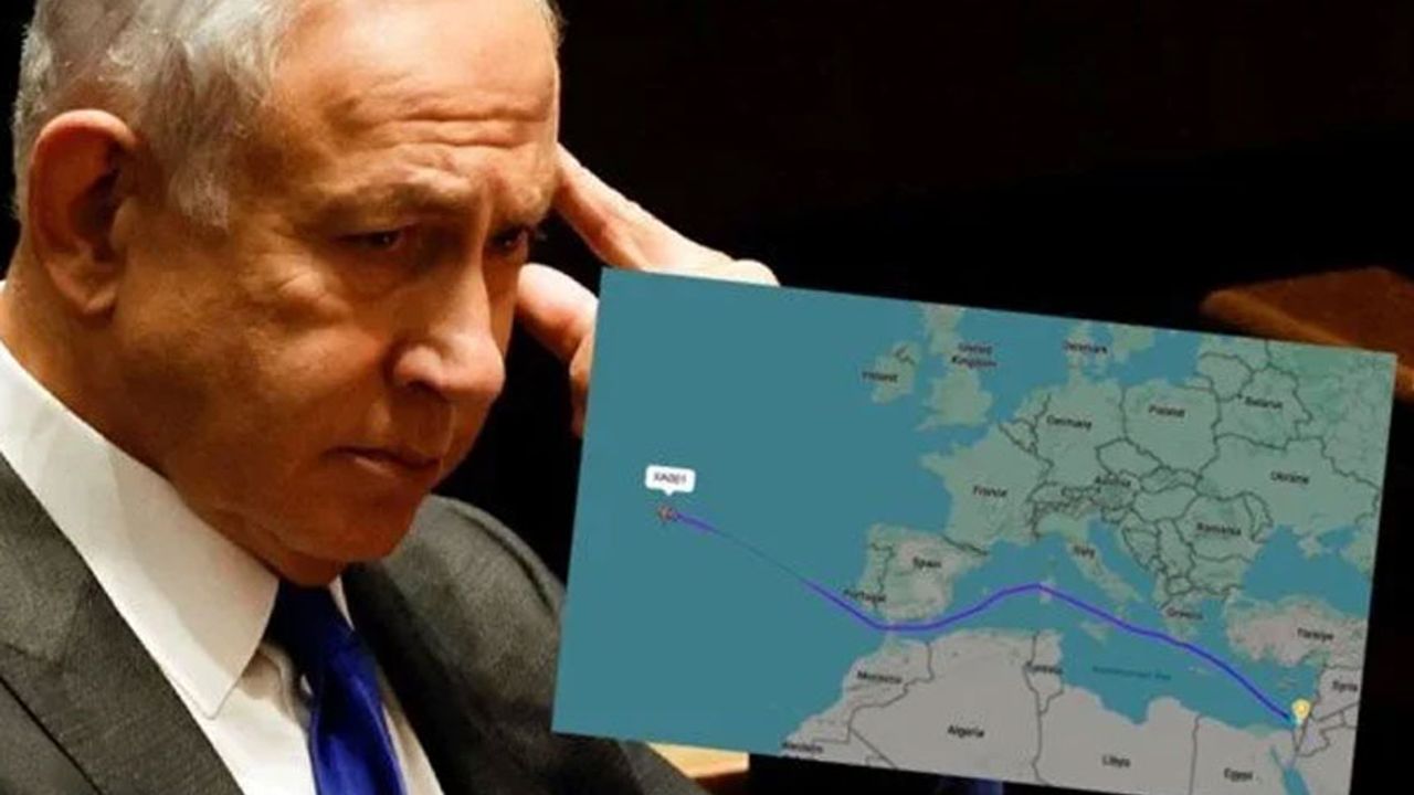 İsrail Başbakanı'nın uçağı garip rota izledi