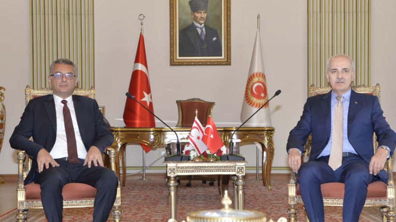 Cumhurbaşkanı Erhürman, TBMM Başkanı Kurtulmuş ile görüştü