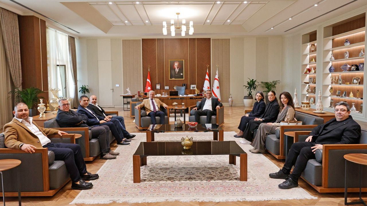 Cumhurbaşkanı Erhürman, Müteahhitler Birliği’ni kabul etti