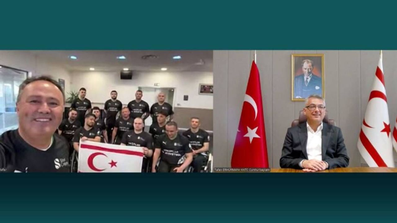 Erhürman, Vakıflar Tekerlekli Sandalye Basketbol Takımı’nı kutladı