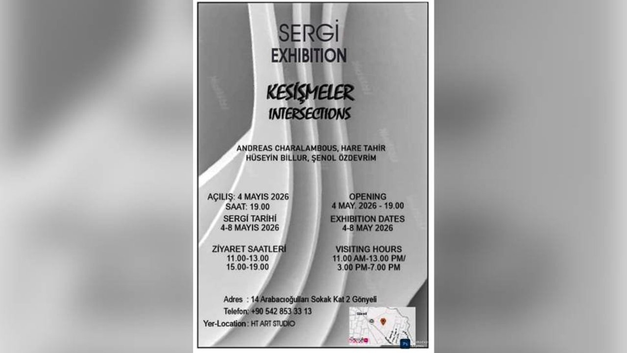 “Kesişmeler” sergisi Gönyeli’de sanatseverlerle buluşuyor