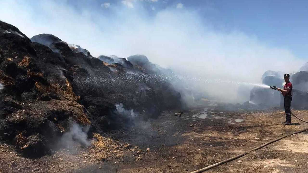 Geçitkale-Yıldırım arasındaki yangında ekinler zarar gördü