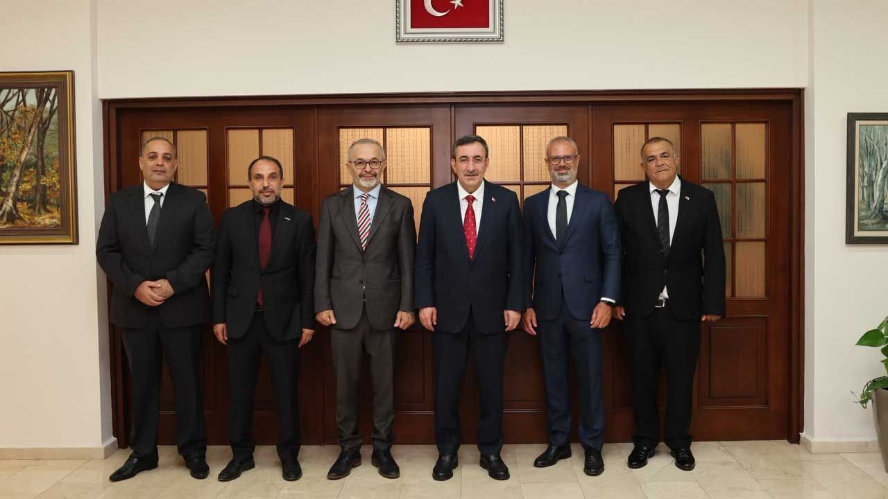 MÜSİAD KKTC heyeti, Cumhurbaşkanı Yardımcısı Cevdet Yılmaz ile bir araya geldi