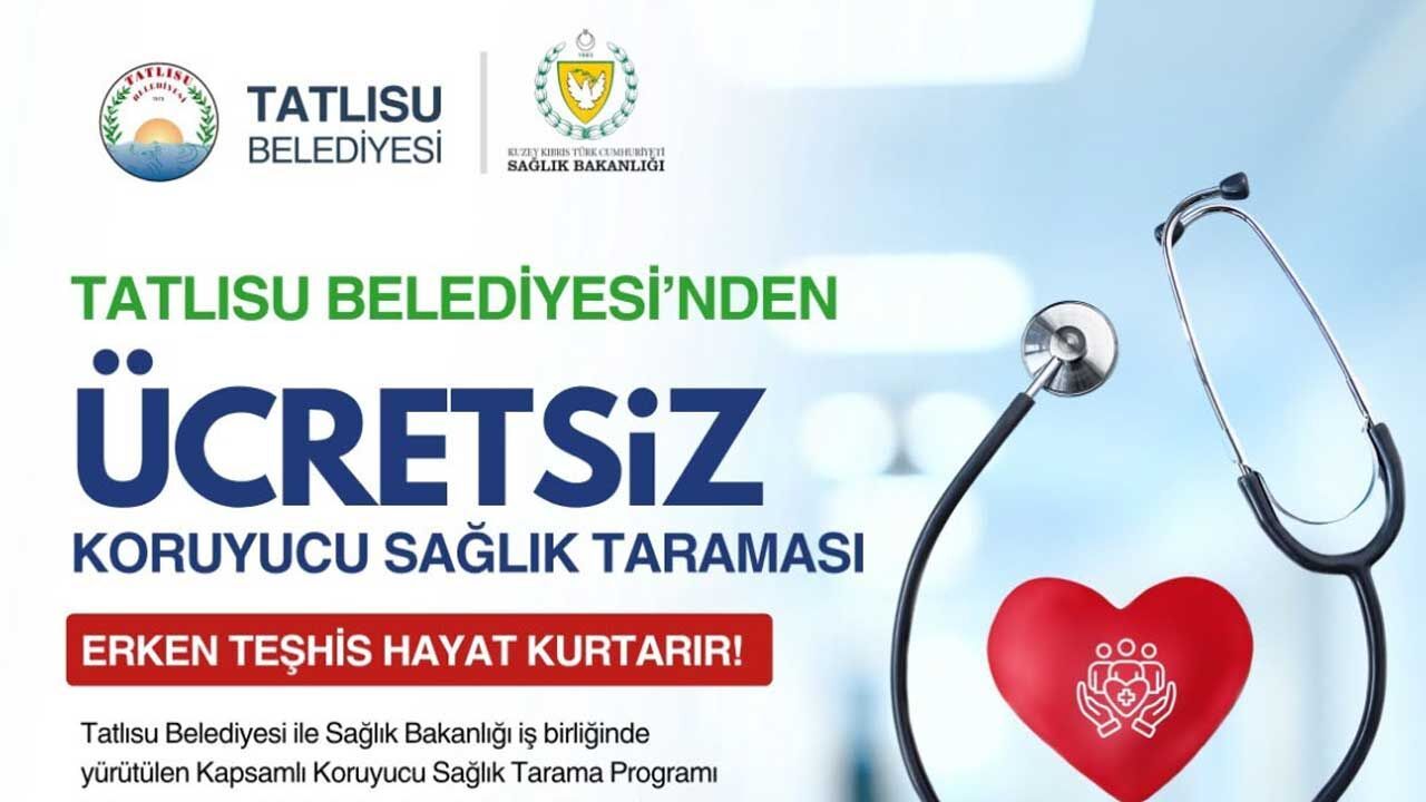 Tatlısu Belediyesi'nin ücretsiz sağlık taramaları devam ediyor