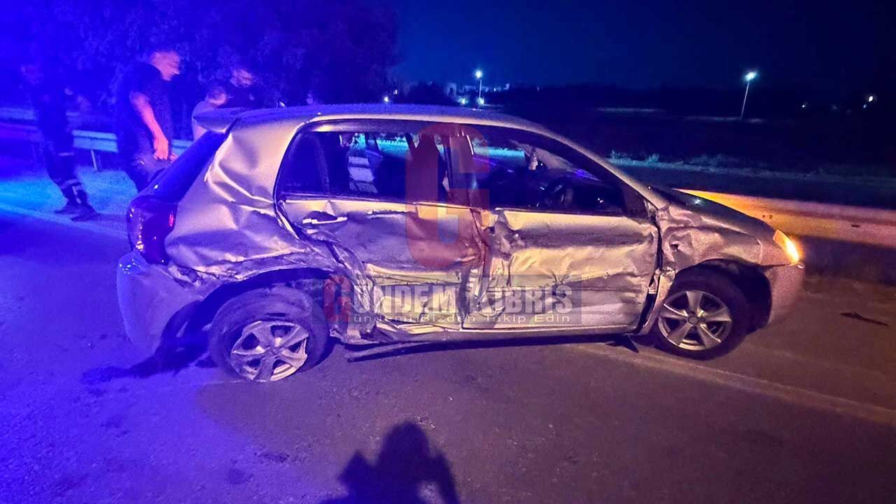 Lefkoşa-Güzelyurt Anayolunda Zincirleme Kaza: 1 Kişi Hastaneye Kaldırıldı