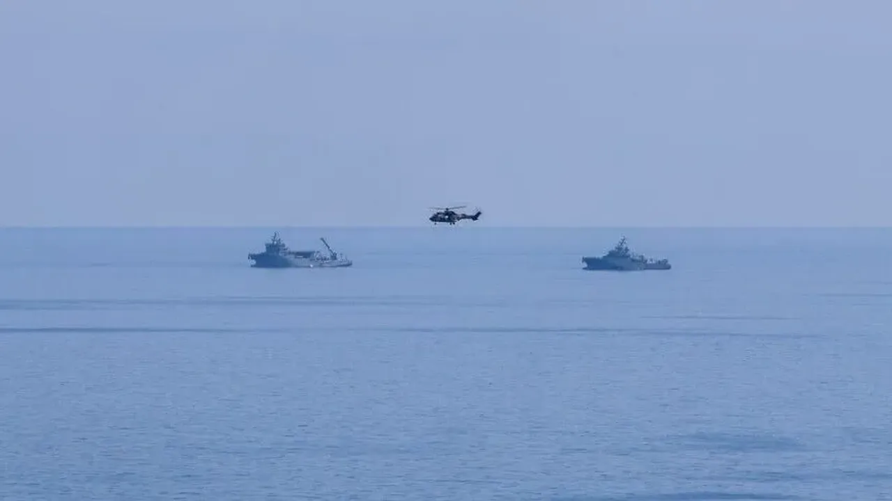 TCG Alemdar ile TCG Işın, 550 metre derinlikte robotik dalış ve taramalarını sürdürüyor