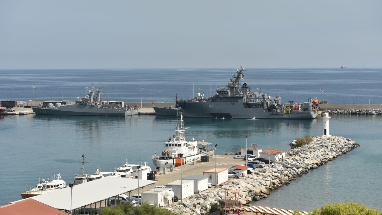 Türkiye’den gelen arama gemisi Girne açıklarındaki çalışmalara katıldı