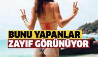 Bikiniyle poz verirken zayıf görünme hileleri