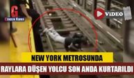 New York metrosunda raylara düşen yolcu son anda kurtarıldı