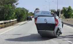 Yonca Kavşağı-Ercan ana yolu üzerinde kaza: Şans eseri yaralanan olmadı  