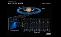 Webb, Satürn'ün uydusundan uzaya fışkıran 6 bin 600 kilometrelik su buharı sütununu görüntüledi 