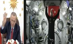 Cumhurbaşkanı Erdoğan'a veda edip yukarı uçtu: Alper Gezeravcı ile uzayda ilk temas