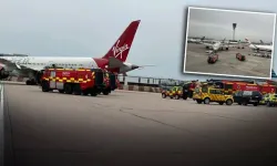Korkutan anlar! İki yolcu uçağı pistte çarpıştı!