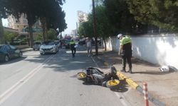 Lefkoşa'da korkutan kaza: Motosiklet sürücüsü yaralandı