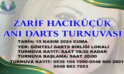 3’üncü Zarif Hacıküçük Anı Darts Turnuvası yapılıyor!