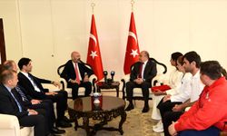 Başçeri, TEKNOFEST KKTC'ye katılan Türkiye Maarif Vakfı heyetini kabul etti