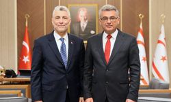 Cumhurbaşkanı Erhürman, Türkiye Ticaret Bakanı Bolat'ı kabul etti