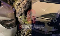 Girne’de İki Araç Çarpıştı: 1 Sürücü Hastaneye Kaldırıldı