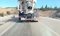 Seyir halinde yola beton dökerek ilerleyen sürücüye ceza!