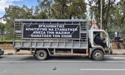 Hayvancılar siyah tabutla Rum Başkanlık Sarayı’na yürüdü