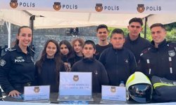Lapta'daki kariyer gününde polis ve itfaiye meslekleri tanıtıldı