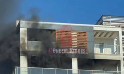 Girne'de apartman dairesinde yangın: Tamamen söndürüldü