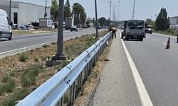 Lefkoşa-Güzelyurt ana yolunda oto korkuluk çakım işleri başladı