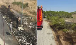 Gönyeli Baraj Bölgesinde yangın...