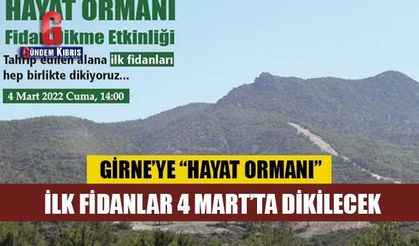 Hayat Ormanı'na ilk fidanlar dikiliyor