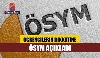 Öğrencilerin dikkatine!