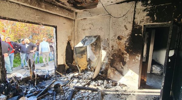Çatalköy’de bir evin ambarında çıkan yangın zarara neden oldu