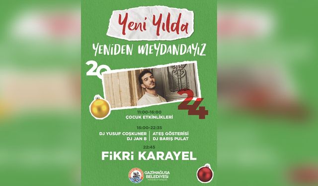 Gazimağusa Belediyesi yeni yılı etkinliklerle karşılayacak