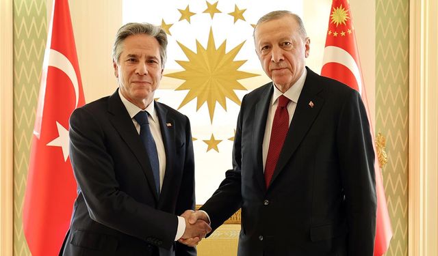 Türkiye Cumhurbaşkanı Erdoğan, Antony Blinken'ı kabul etti